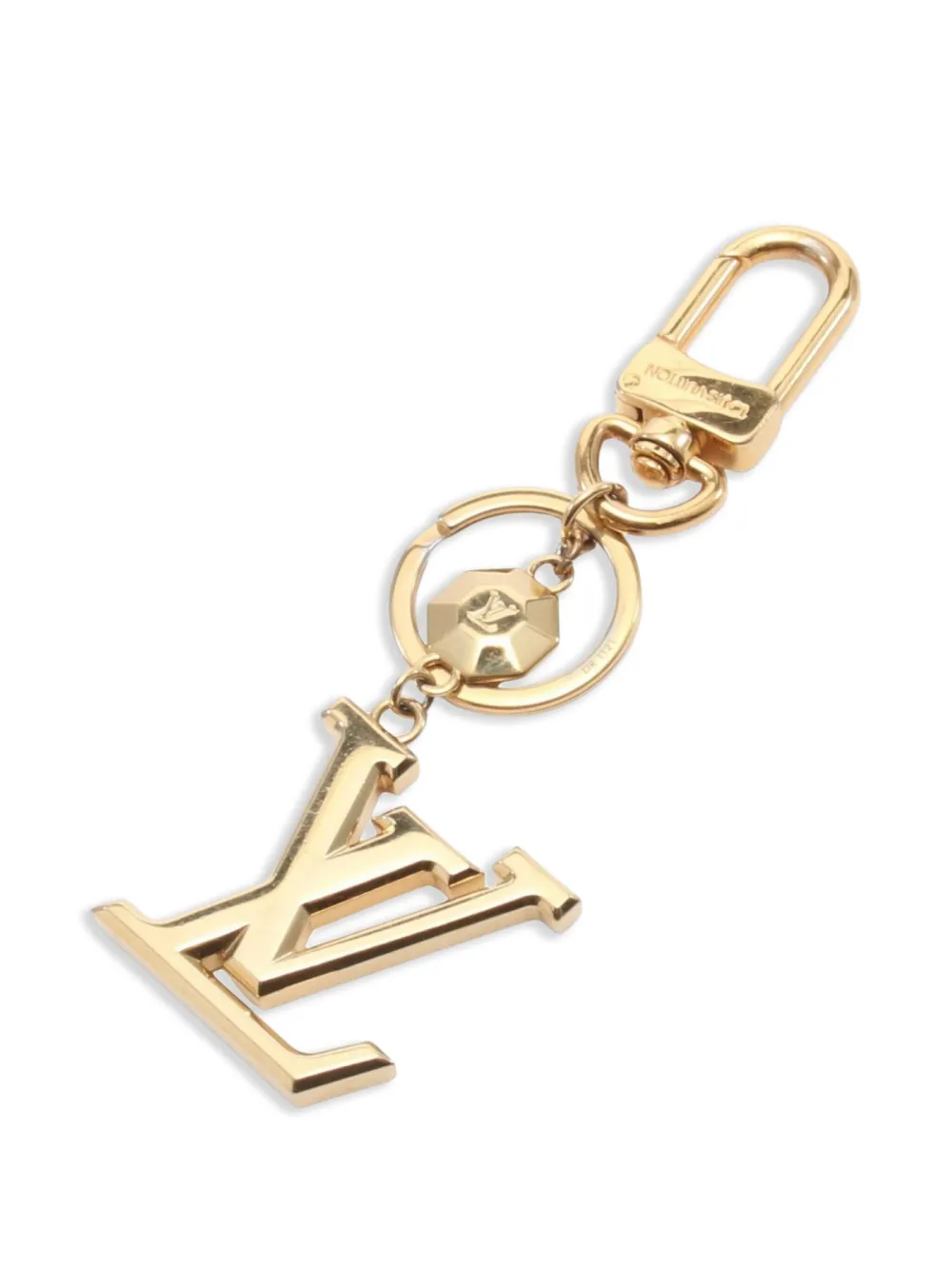 Pre-owned Louis Vuitton 2011 Porte-cle Lv Facet Keyring