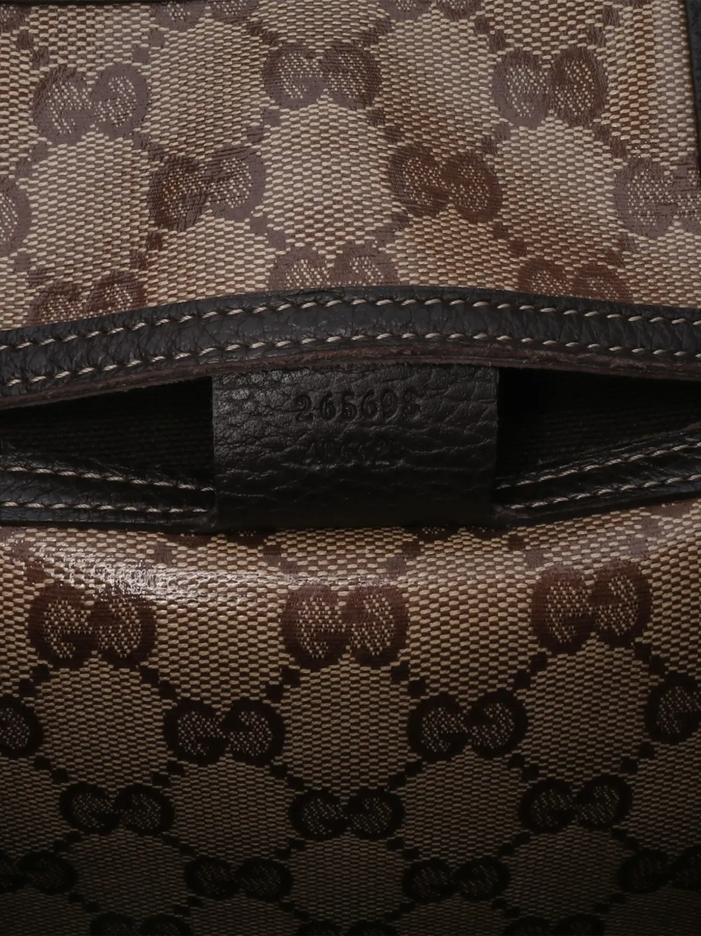 Pre-owned Gucci 2016-2024 Gg Crystal Tote Bag In Brown