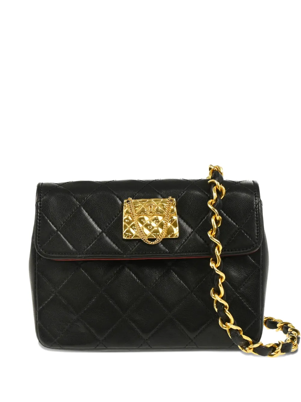 CHANEL Pre-Owned 1985-1990s マテラッセ ショルダーバッグ - ブラック CHANEL Pre-Owned 1985-1990s マテラッセ ショルダーバッグ - ブラック