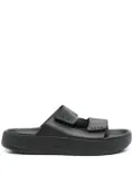 VEJA embossed-logo slides - Black