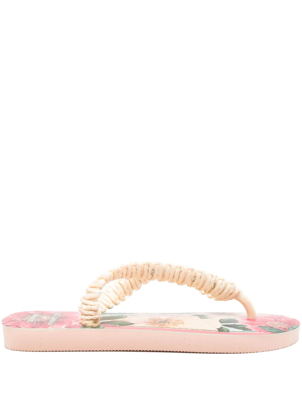 Havaianas x Dolce&Gabbana flowers flip-flops Beige