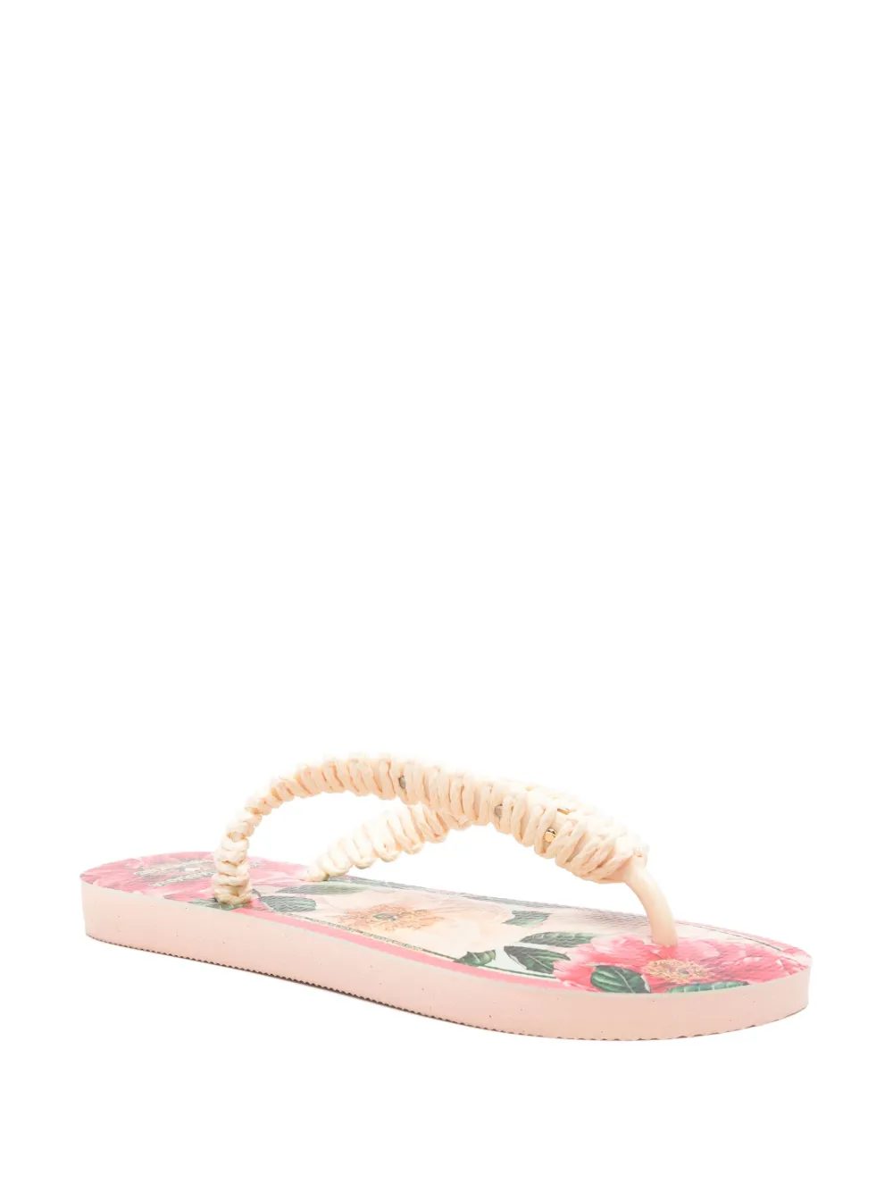 Havaianas x Dolce&Gabbana flowers flip-flops Beige
