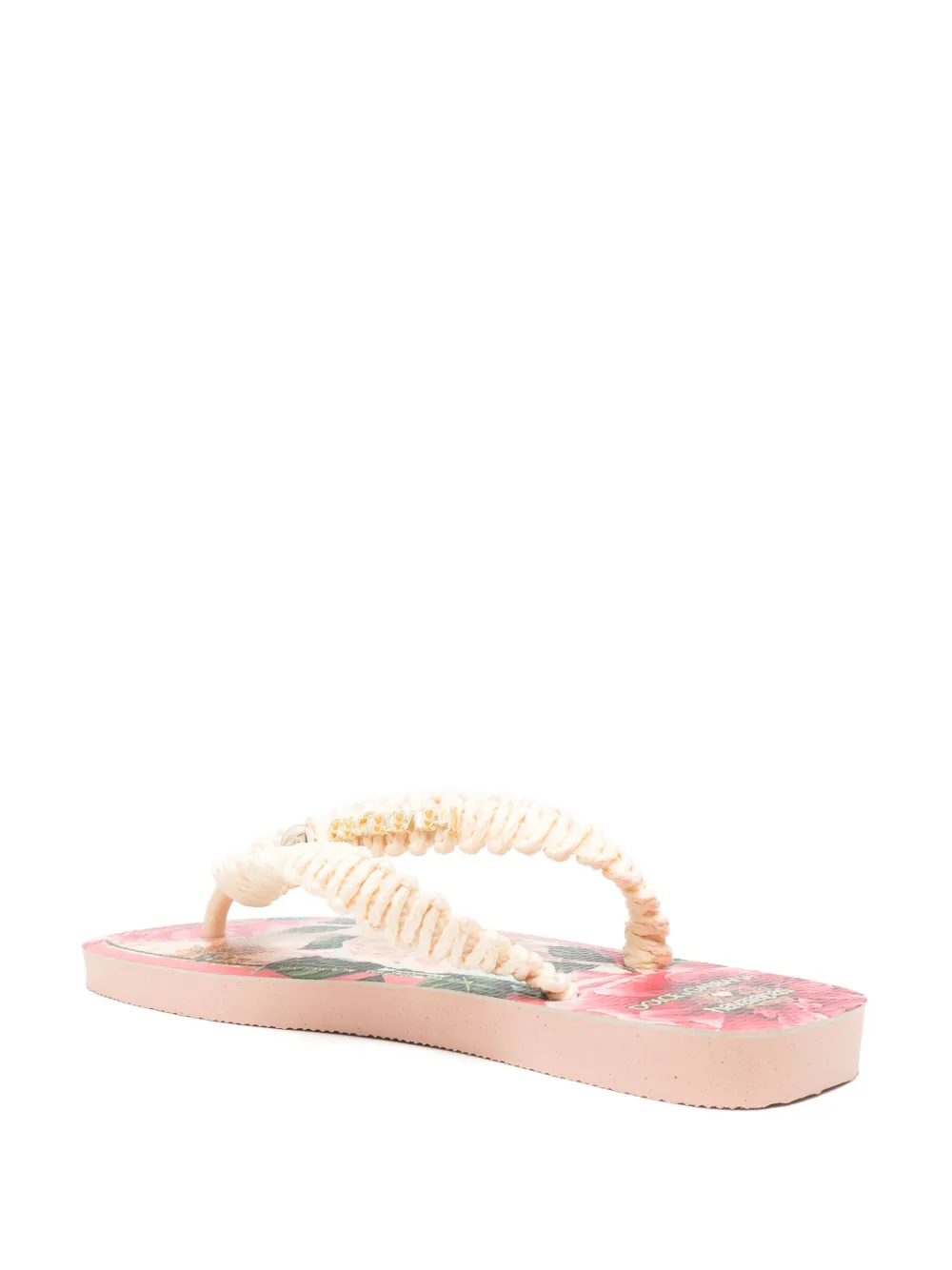 Havaianas x Dolce&Gabbana flowers flip-flops Beige