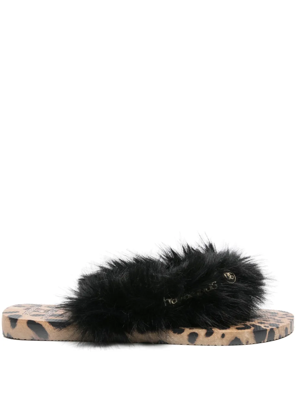 Havaianas x Dolce&Gabbana leopard flip-flops Zwart