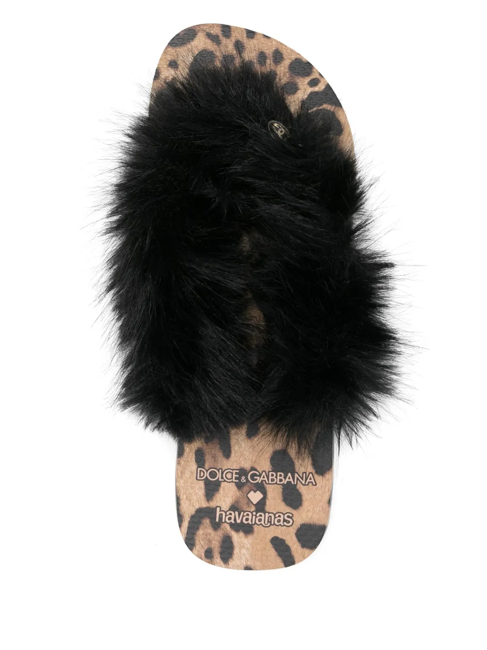 Havaianas x Dolce&Gabbana leopard flip-flops Zwart
