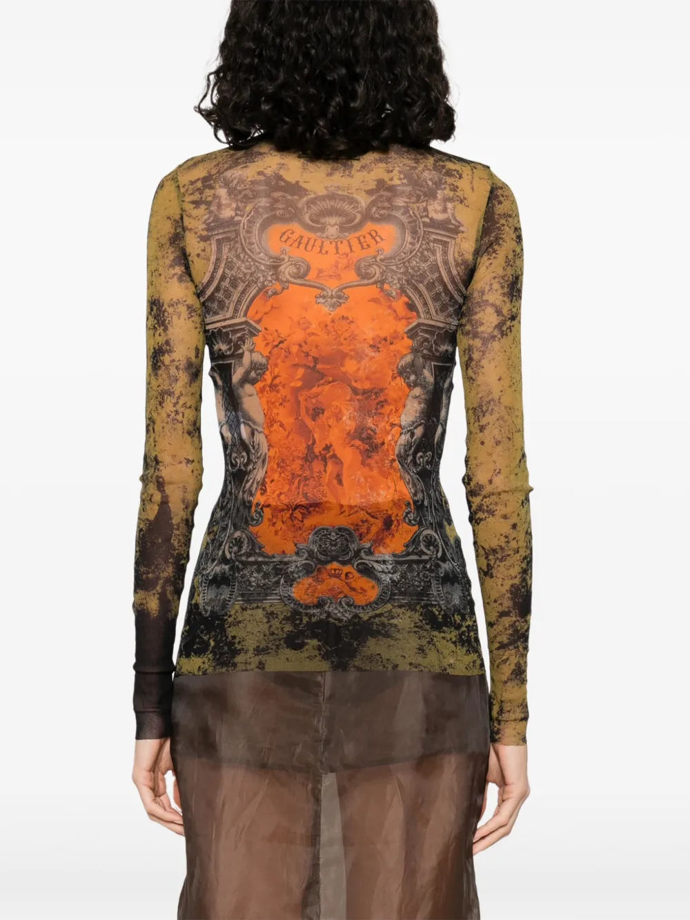 Shop Jean Paul Gaultier Logo~print Top