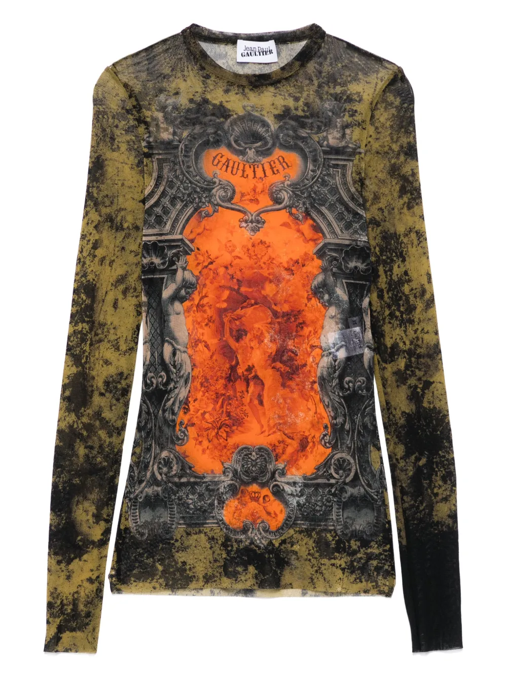 JEAN PAUL GAULTIER LOGO~PRINT TOP