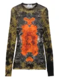 Jean Paul Gaultier logo~print top - Black