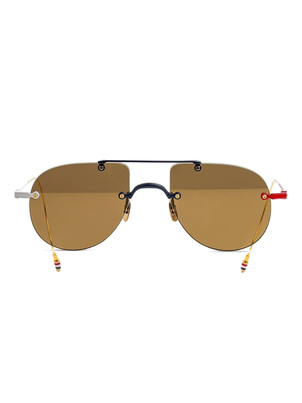 Thom Browne Eyewear pilot-frame sunglasses | Gold | Image 1
