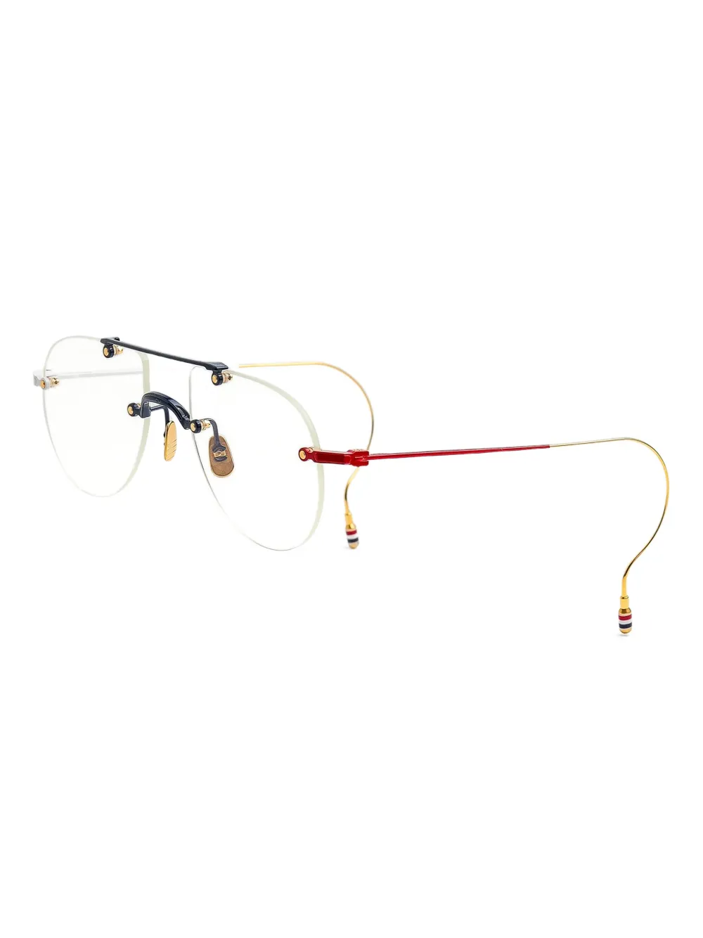 Thom Browne Eyewear pilot-frame glasses | Men | Image 2
