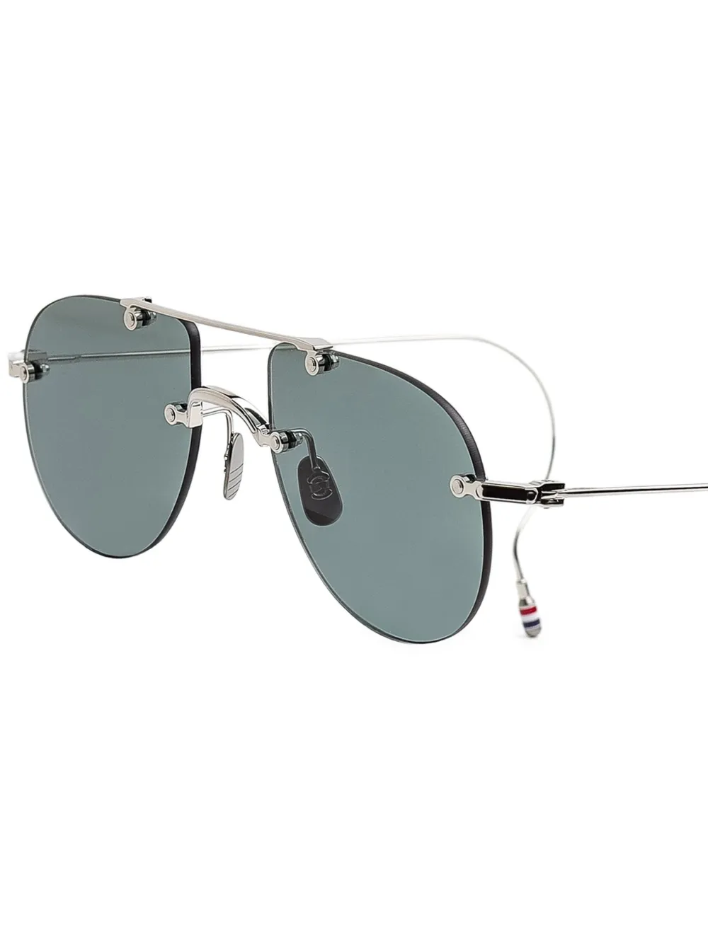 Shop Thom Browne Pilot-frame Sunglasses