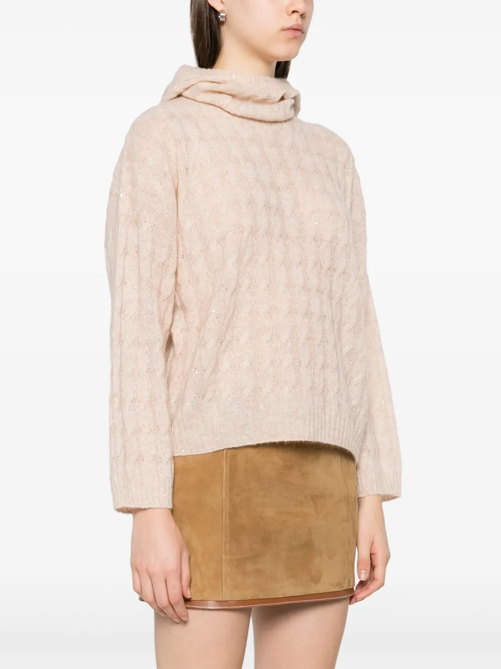 Brunello Cucinelli Trui van mohair-katoenblend Beige