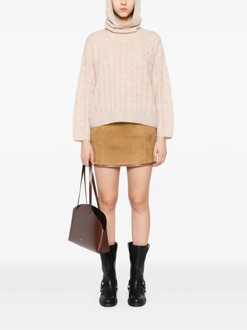 Brunello Cucinelli Trui van mohair-katoenblend Beige