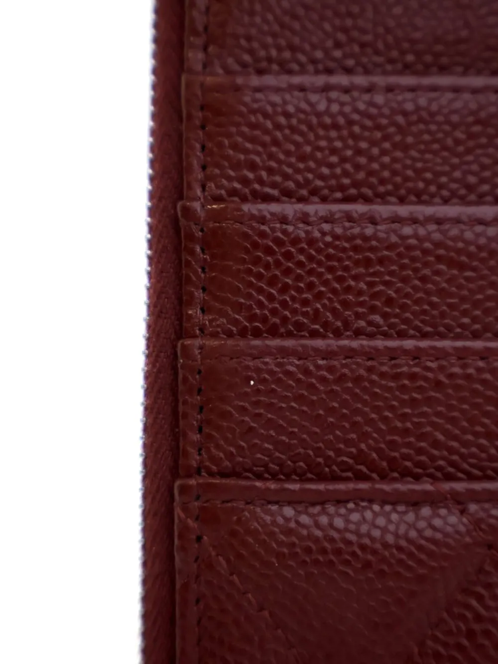 Pre-owned Chanel 2020 Cc Quilted Caviar Flat Phone Case Wallet Pouch