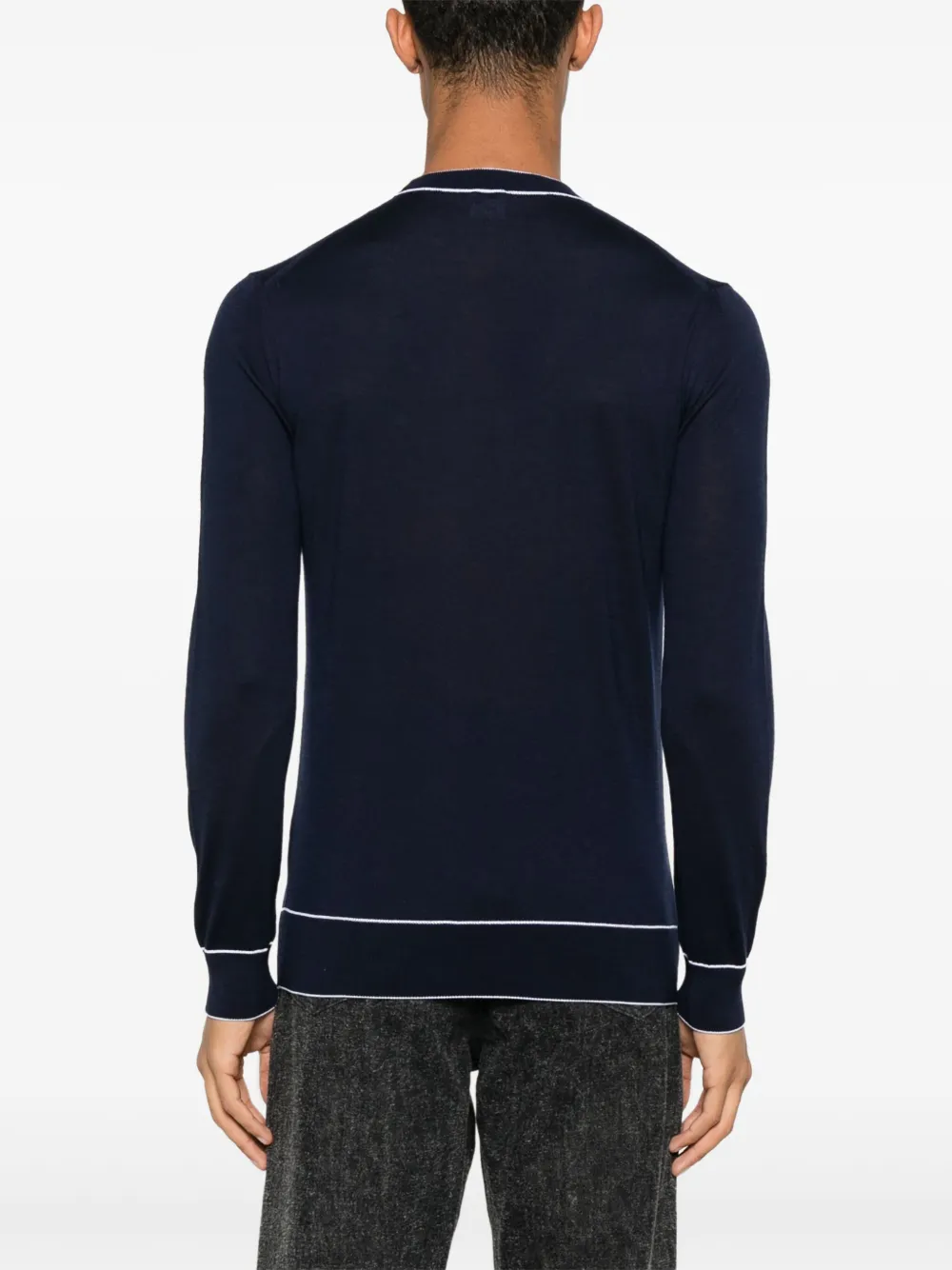 Eleventy T-shirt met contrasterende afwerking Blauw