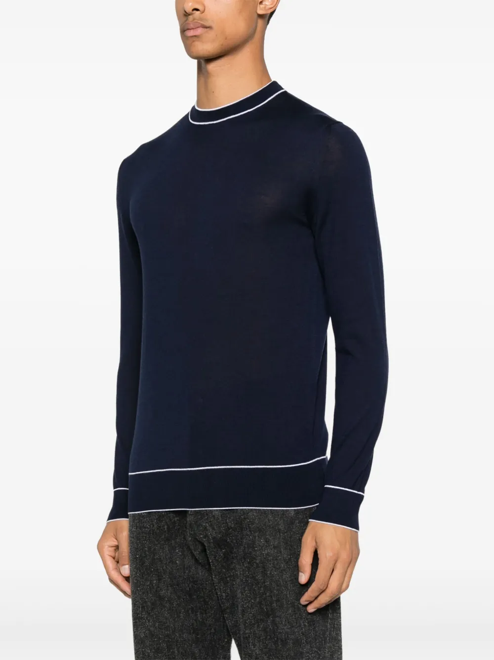 Eleventy T-shirt met contrasterende afwerking Blauw