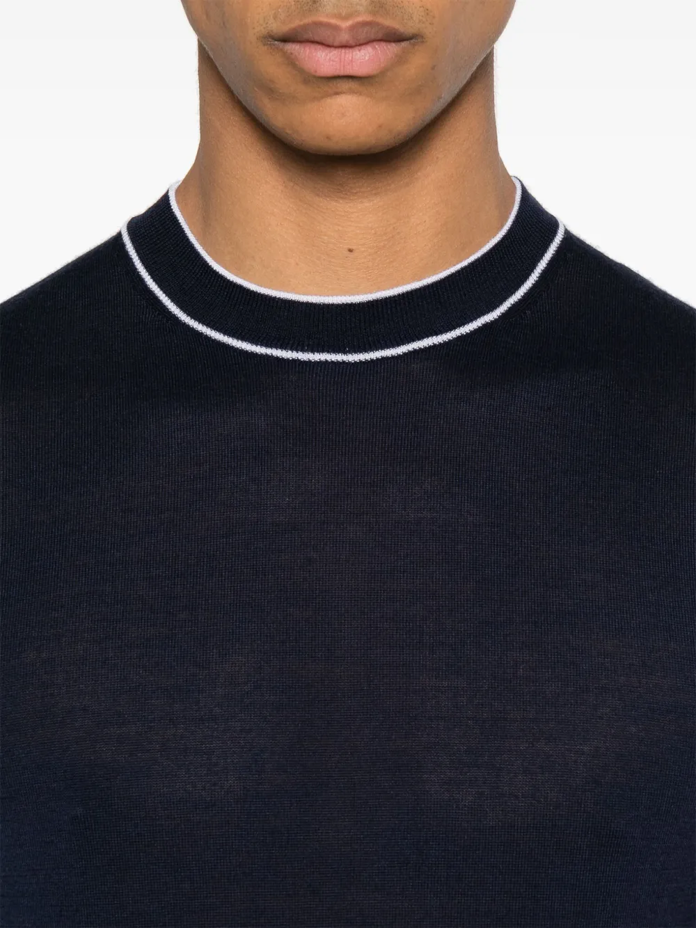 Eleventy T-shirt met contrasterende afwerking Blauw