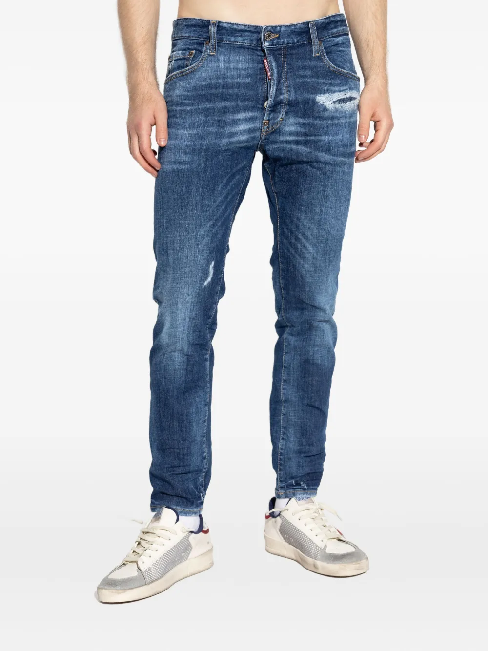 DSQUARED2 Jeans met logo-label Blauw
