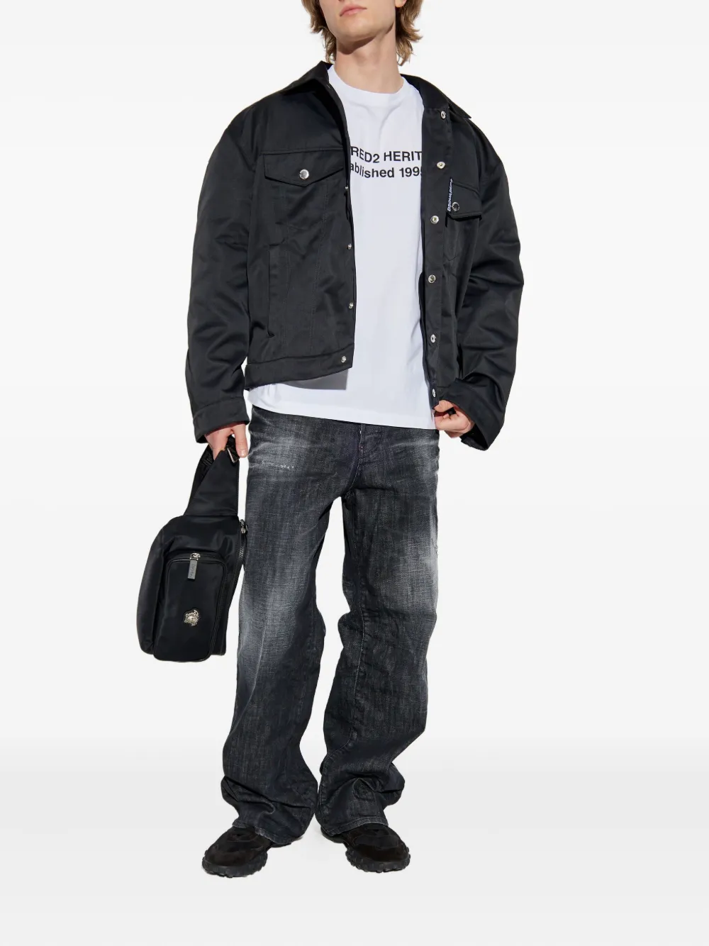 DSQUARED2 cotton jeans - Zwart