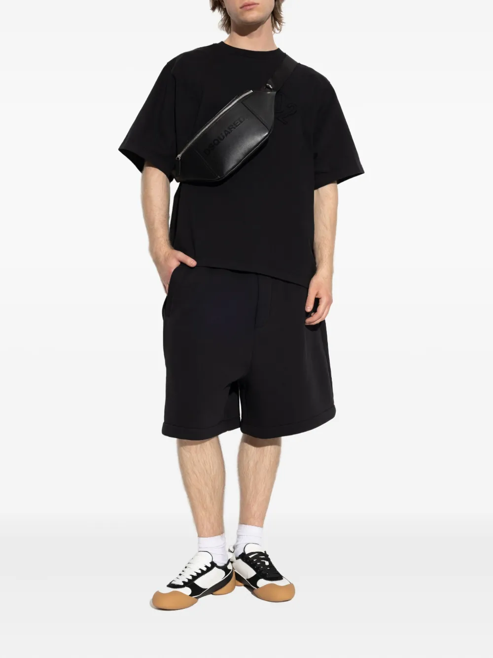 DSQUARED2 cotton shorts - Zwart