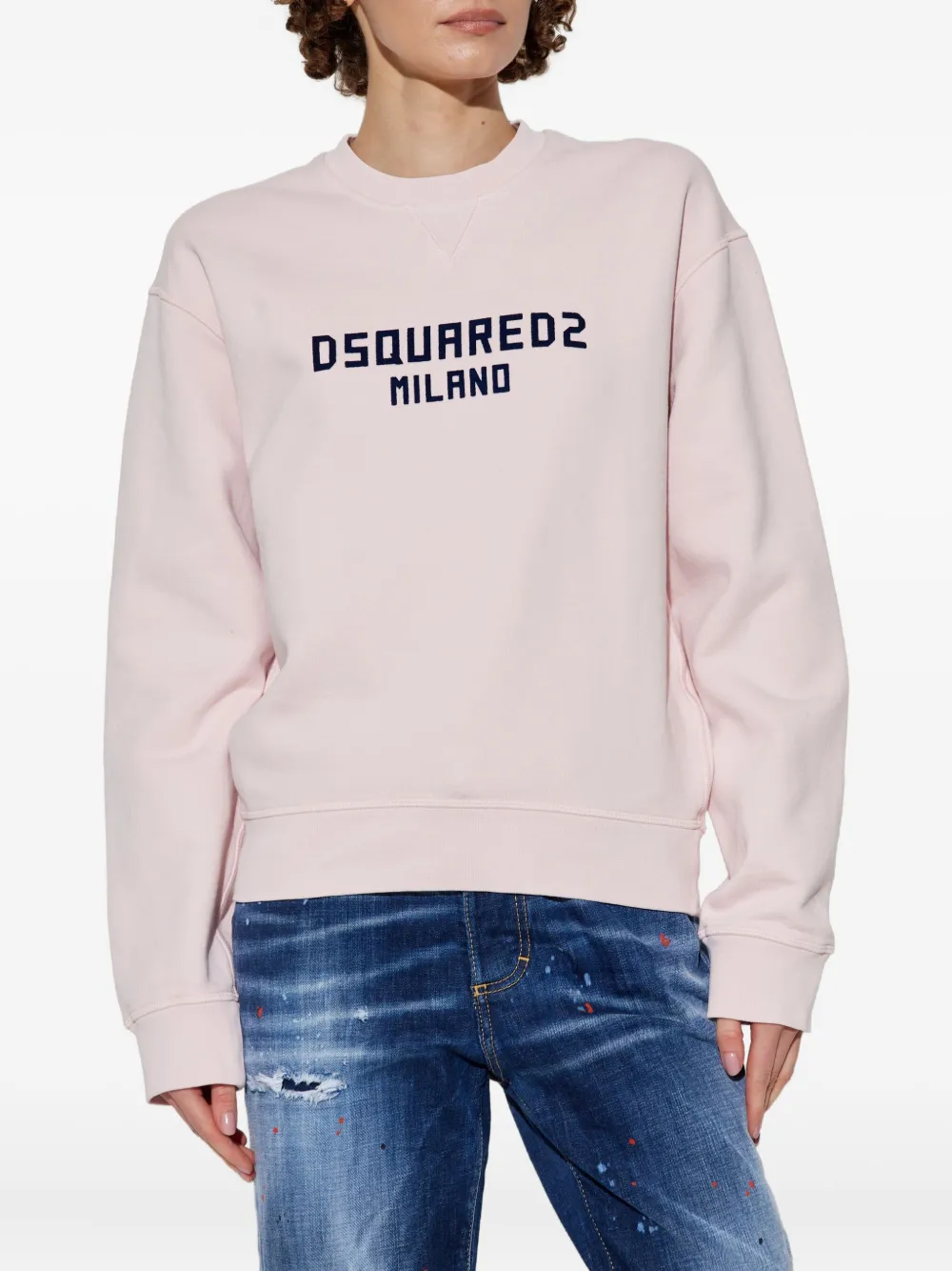 DSQUARED2 Sweater met logoprint Roze