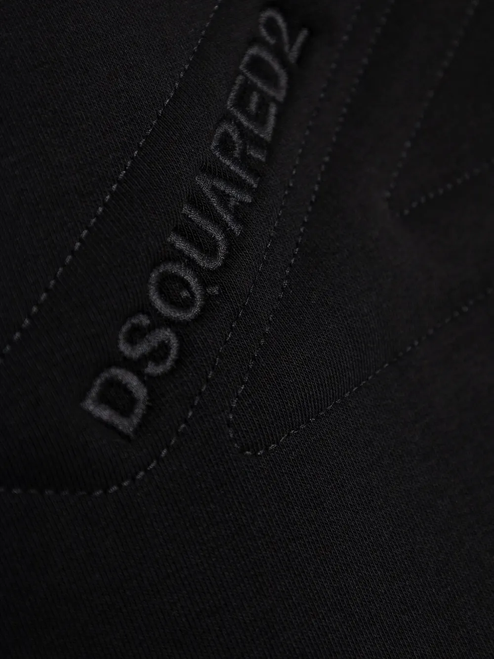 DSQUARED2 T-shirt met geborduurd logo Zwart