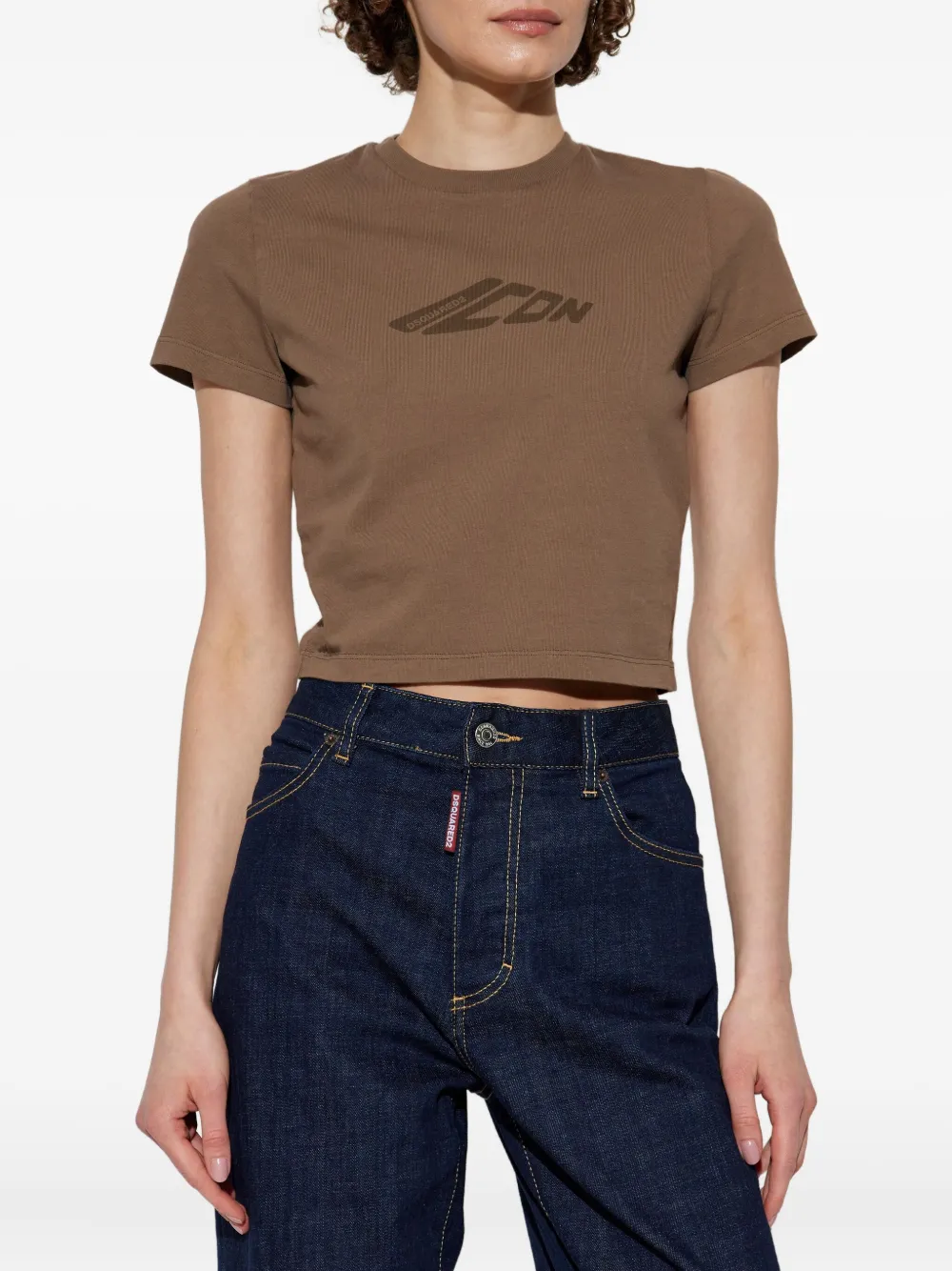DSQUARED2 T-shirt met print Bruin
