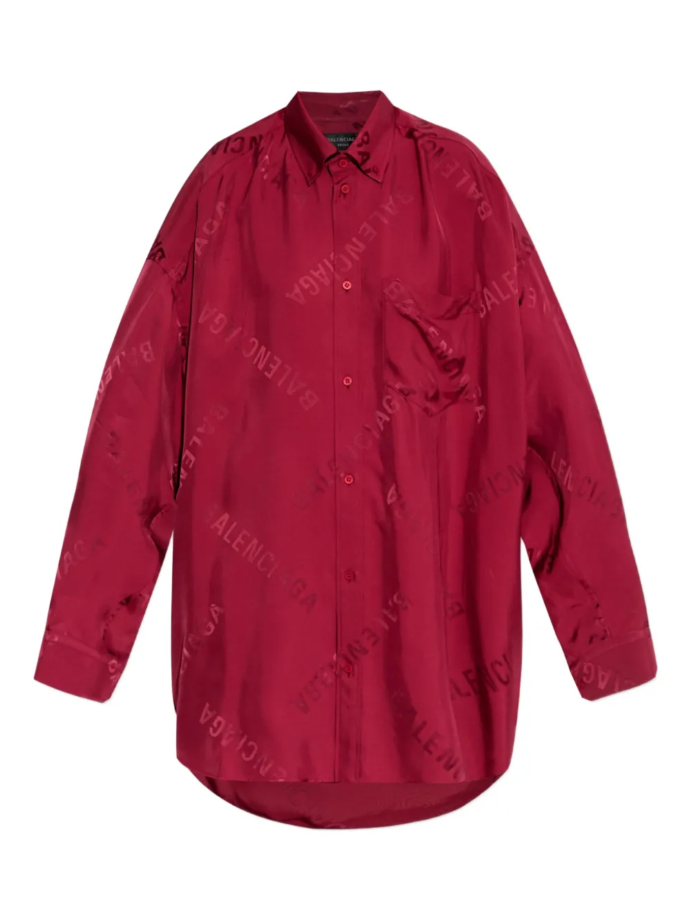 Balenciaga Camicia con logo - Rosso