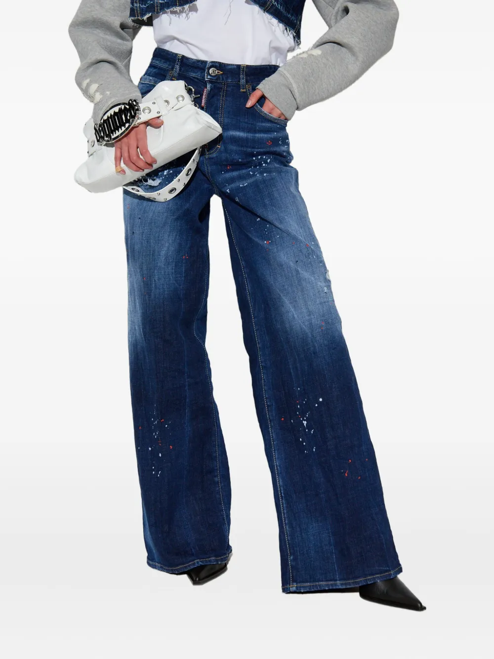 DSQUARED2 whiskering-effect jeans | Blue | Image 1