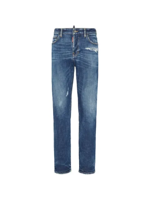DSQUARED2 642 faded whiskered jeans