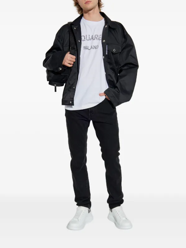 DSQUARED2 ジャケット Dsquared2 ディースクエアード フーデッド キルティングコート