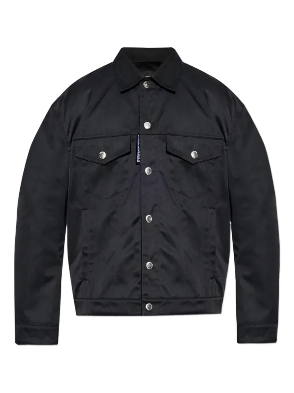 ★DSQUARED2 ジャケット サイズ 42 ブラック DSQUARED2 ロゴタグ ジャケット | ブラック | FARFETCH JP