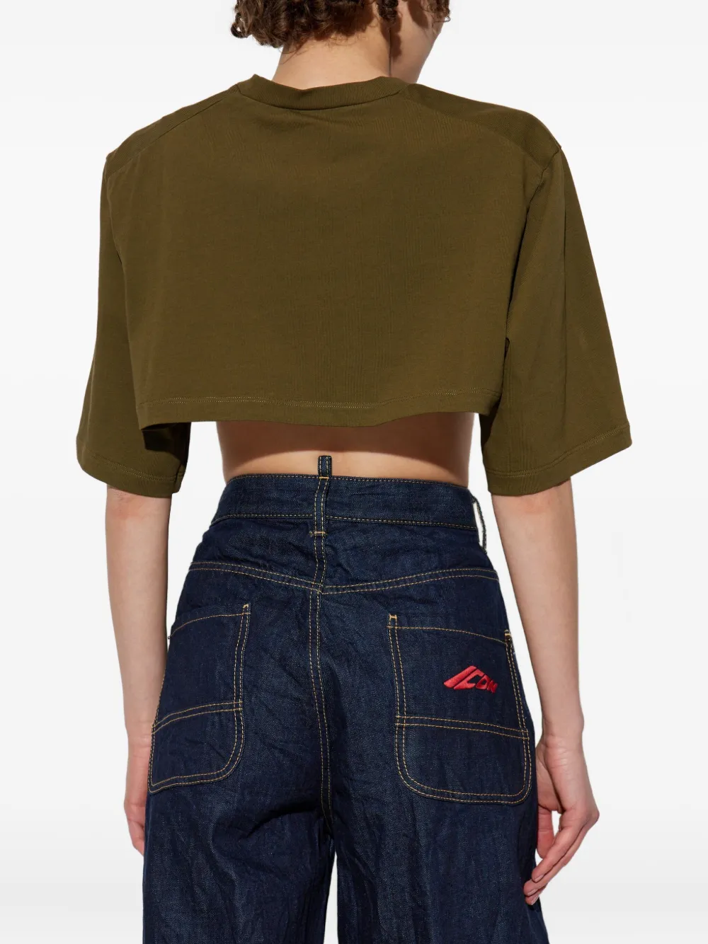 DSQUARED2 Cropped T-shirt Groen