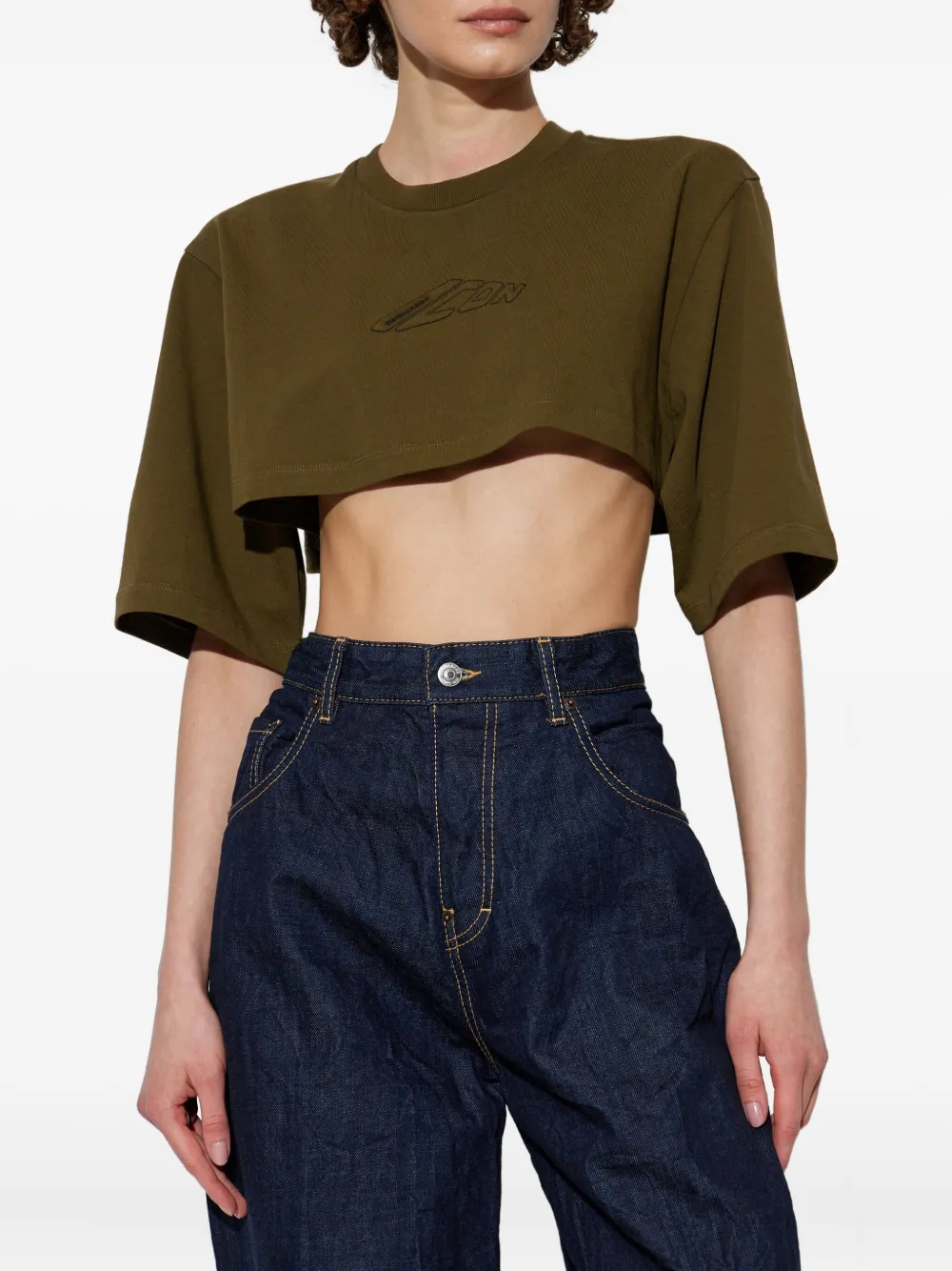 DSQUARED2 Cropped T-shirt Groen