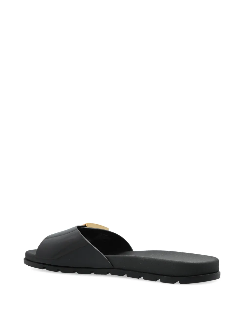 Tory Burch logo-buckle slides Black