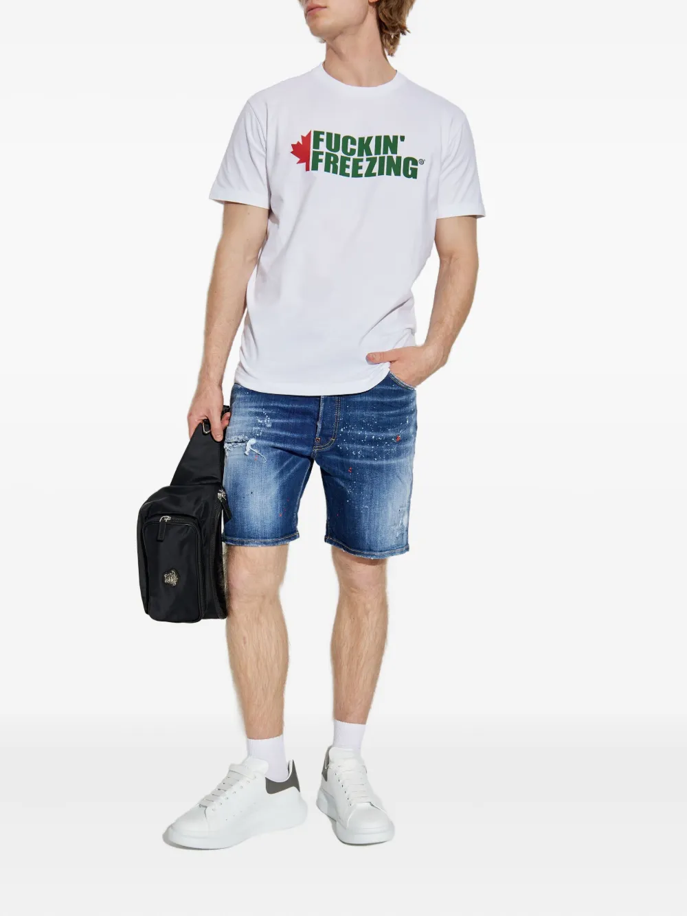 DSQUARED2 cotton shorts - Blauw