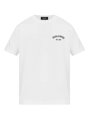 T-shirt DSQUARED2 Homme Noir Imprimé Ananas – Coton, Taille XL, Occasion état Correct
