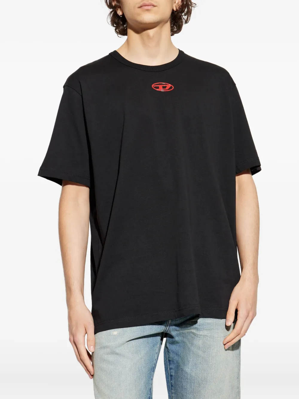 Diesel Katoenen T-shirt Zwart