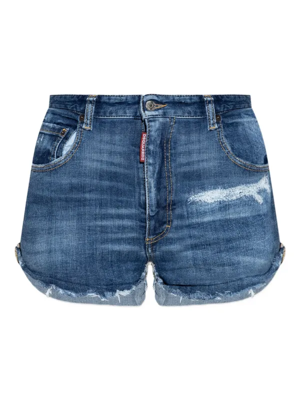 DSQUARED2 ダメージ デニムショーツ | ブルー | FARFETCH JP