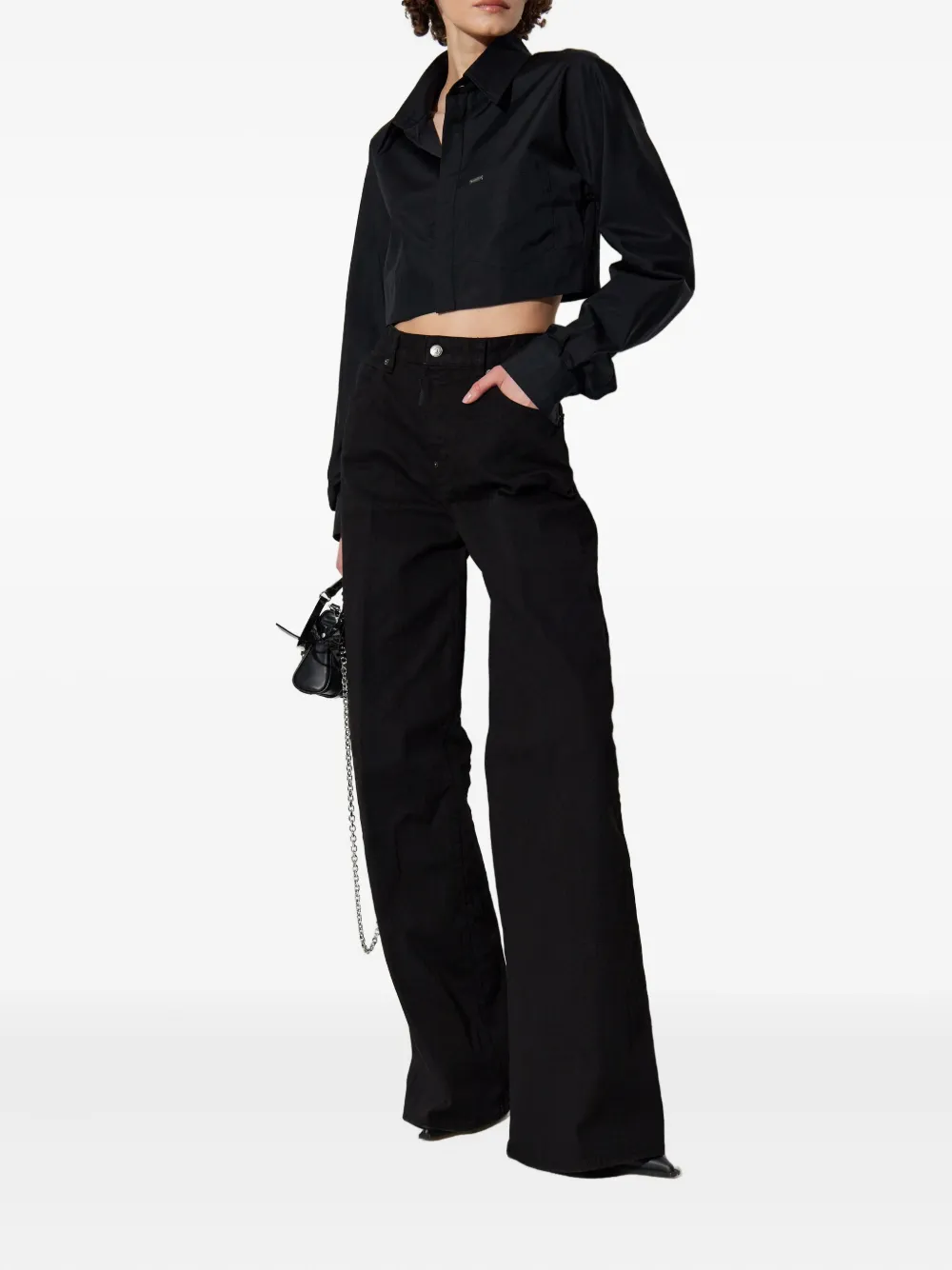 DSQUARED2 cropped shirt - Zwart