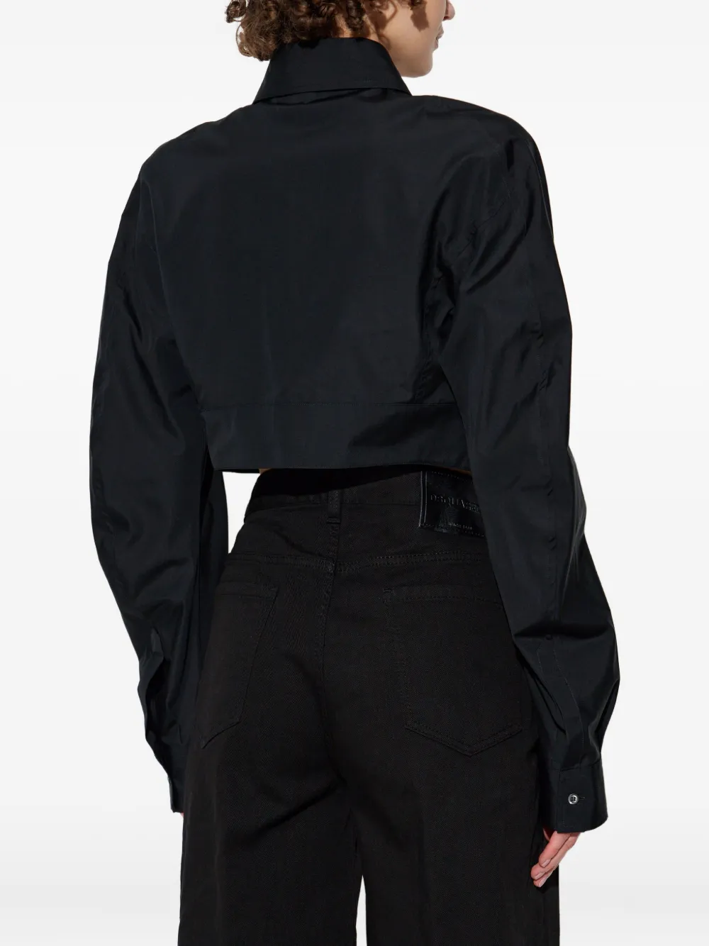 DSQUARED2 cropped shirt Zwart