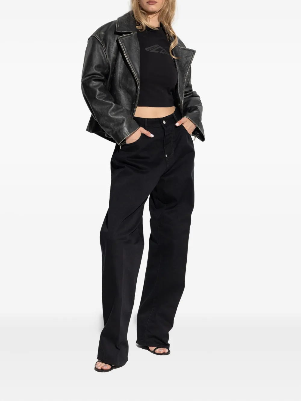 DSQUARED2 cotton straight-leg jeans - Zwart