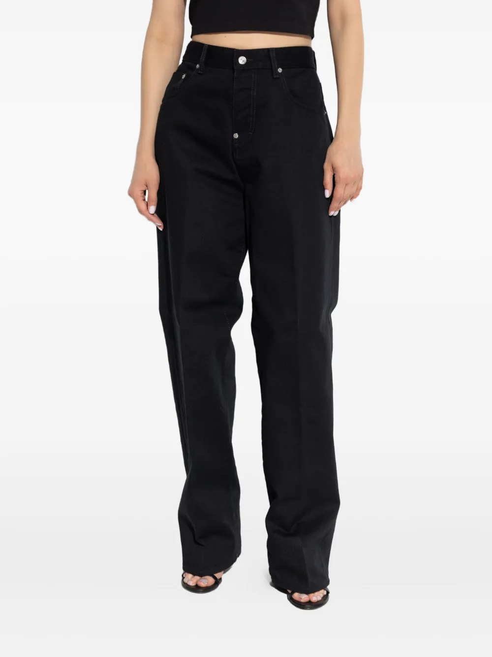 DSQUARED2 Katoenen straight jeans Zwart