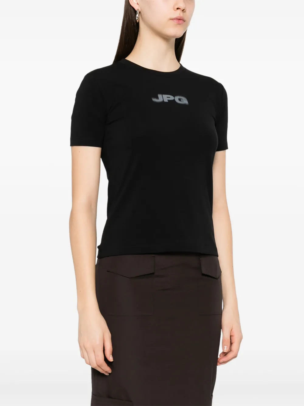 Jean Paul Gaultier T-shirt van stretch-katoen Zwart