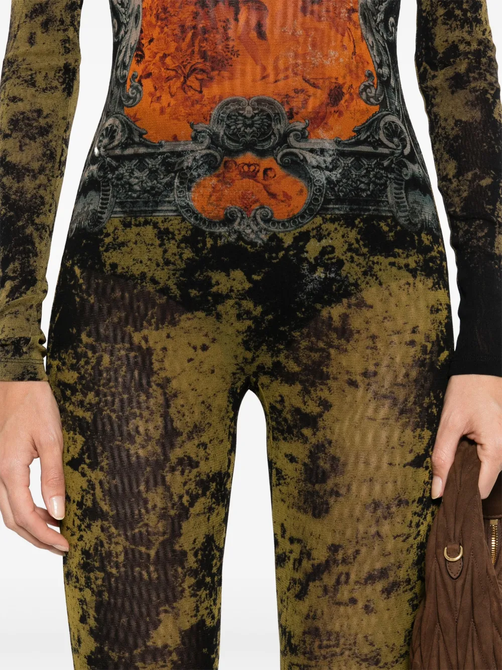 Shop Jean Paul Gaultier Abstract-print Jumpsuit