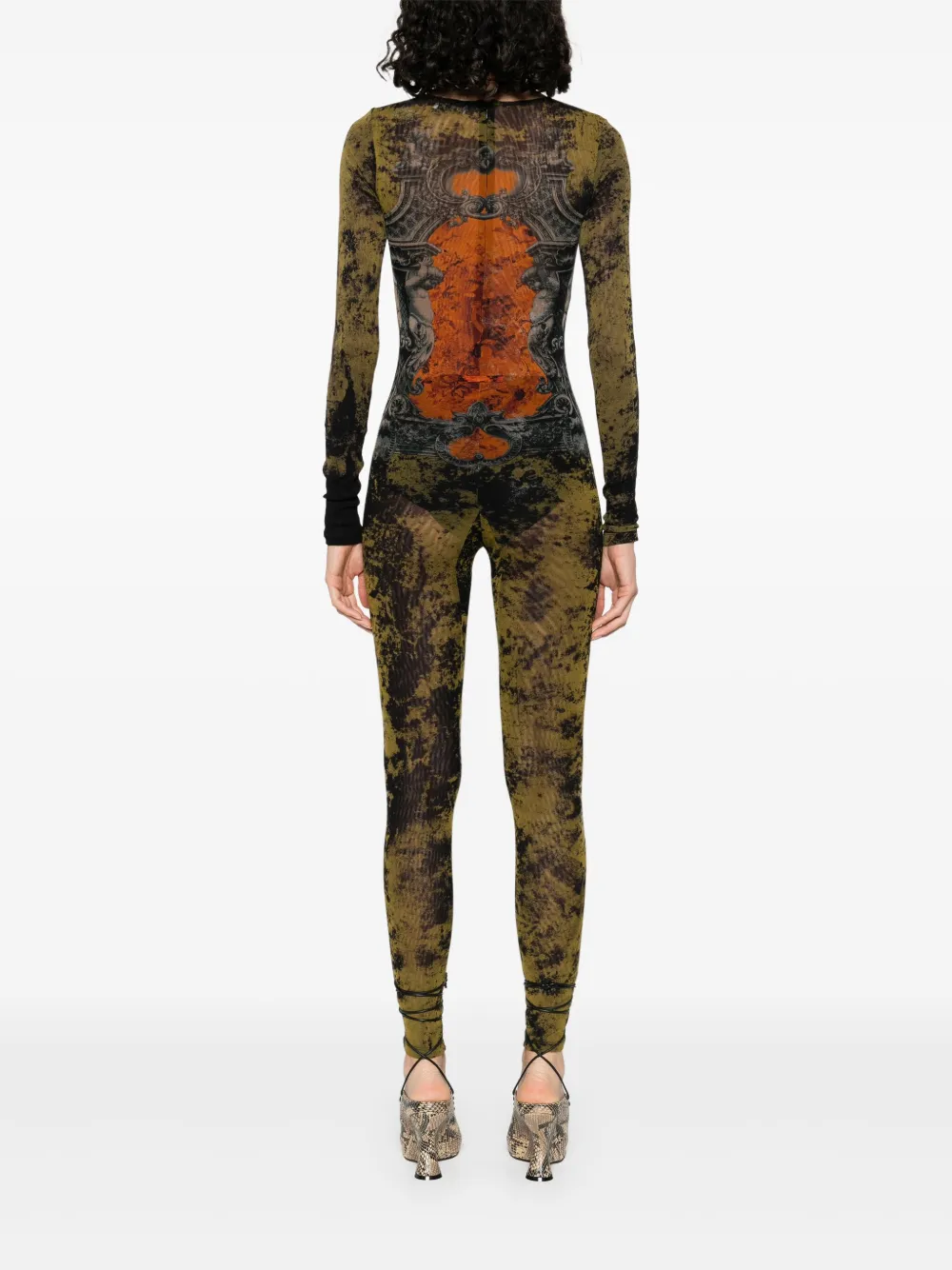 Shop Jean Paul Gaultier Abstract-print Jumpsuit