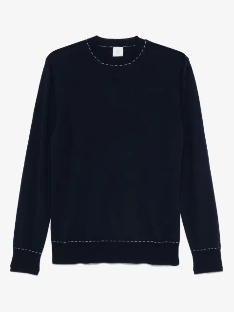 Eleventy decorative-stitching sweater
