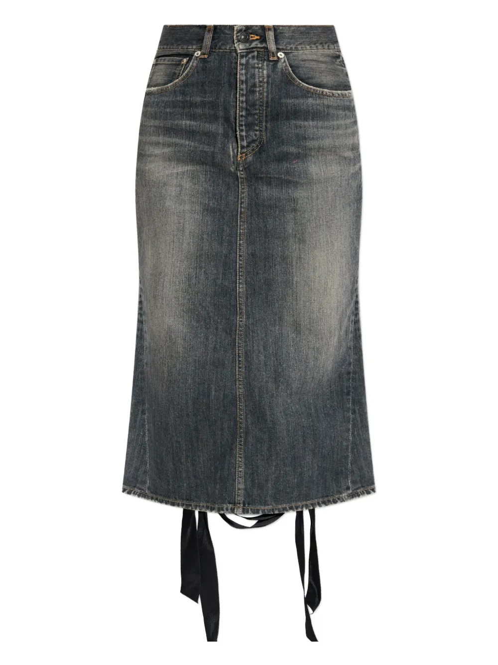 Balenciaga lace-up midi skirt - Grey