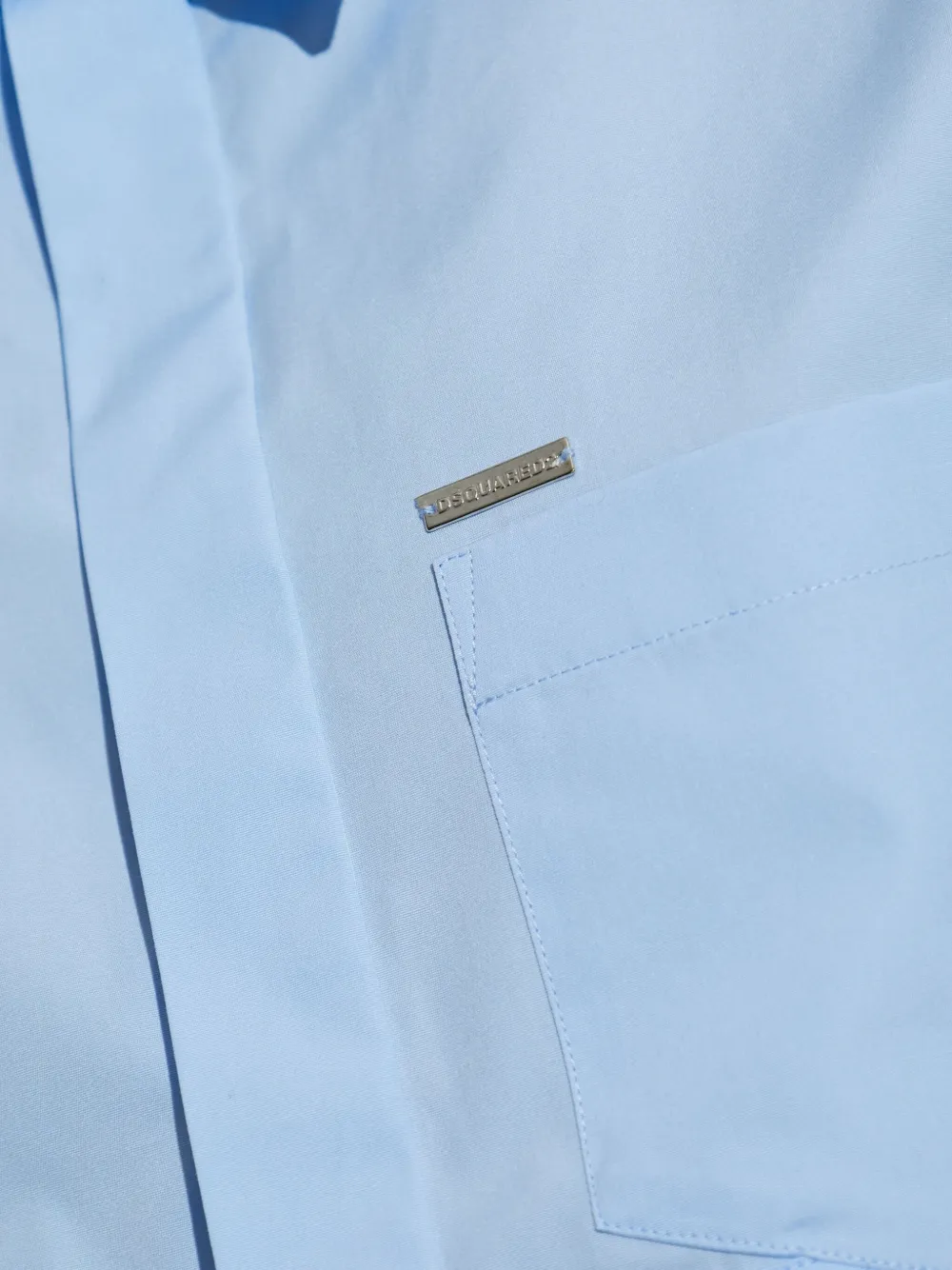 DSQUARED2 cropped cotton shirt Blauw