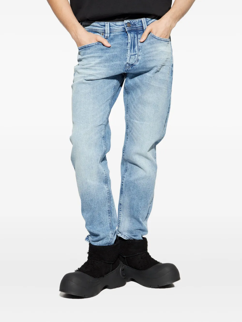 Diesel Jeans met toelopende pijpen Blauw